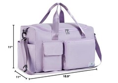 FIORETTO Women’s Gym Duffle Bag with Shoes Compartment, 30L Capacity, Ideal f…
