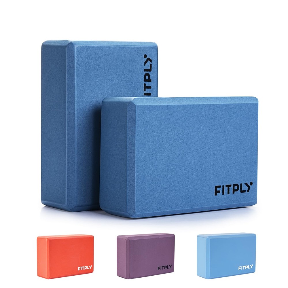Yoga Blocks 2 Pack – Non-Slip Yoga Brick & Foam Blocks Yoga Set, High-Density…