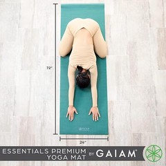 Gaiam Essentials Premium Yoga Mat With Yoga Mat Carrier Sling (72 L X 24 W X 1/4