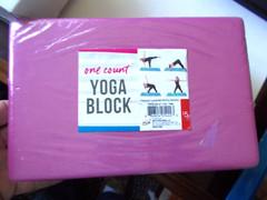 Sealed Yoga Block Measures just under 6″ x 9″ x 3″, Pink