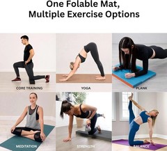 Foldable Yoga Exercise Mat, 6mm/8mm/10mm/12mm Thickness, 72 x 24 Inch – Light…