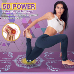 Folding Yoga Mat, Eco-Friendly PVC Travel Yoga Mat Packable, Double Sided Non-Sl