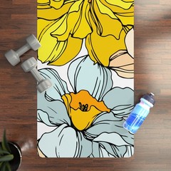 Botanical Beauty Rubber Yoga Mat, Non-Slip Exercise Mat for Fitness