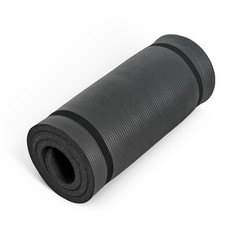 CAP Barbell Yoga Mat 1″ Thick with Carrying Strap – 74″ x 24″ x 1″, Black