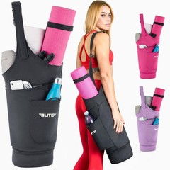 Elite Yoga Mat Bag for & Men, Yoga Gym Bag with Wet Pocket, Bottle & Zipper P…