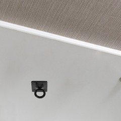 5Pcs Black Metal Ceiling Swing Mount Hooks with Strong Load Bearing Capacity