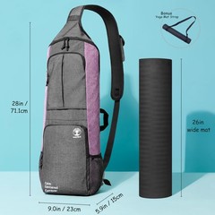 Yoga Mat Bag Carrier & Yoga Mat Backpack – Stay Organized On-the-Go! Large Po…