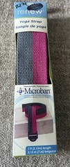 Renew Yoga Microban Yoga Belt Pink & Gray 7’ft Long new gives extension