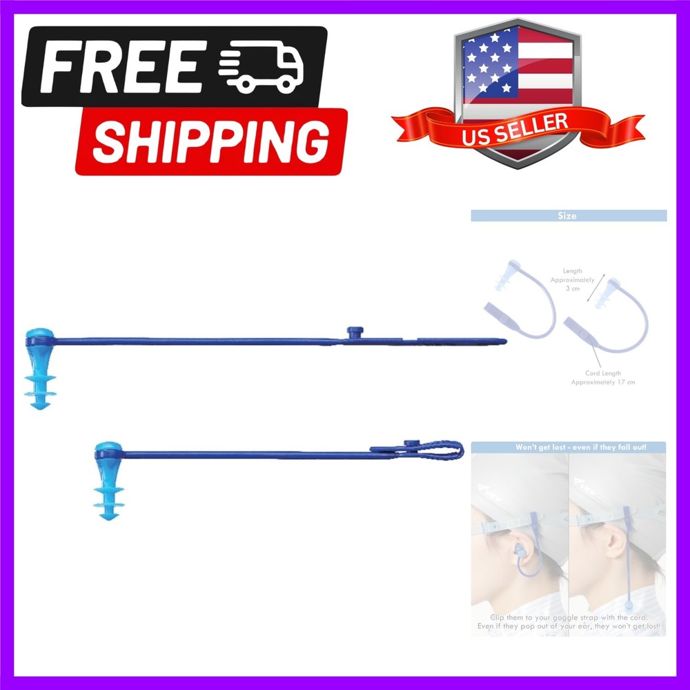 VIEW Swimming Gear Silicone 2-Way Ear Plugs,Blue,VA-1201A-BL