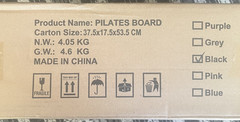 Pilates Board Reformer Set Portable Foldable Black Orange Bag Timer Rope Mat NEW