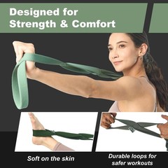 VRTX Stretch Straps for Exercise | Yoga & Pilates Stretching Bands w/ 7 Loops…
