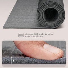 Esterilla de yoga antideslizante: duradera, resistente al desgarro y ligera NEW