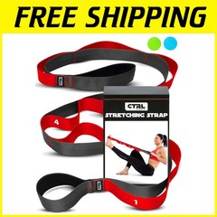 Yoga Stretching Strap with Loops – Non Elastic Band