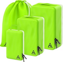 4-Piece Luxury Compression Packing Cubes & Bags for Travel – Maximize Spac