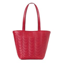 TOTE N°1 Large Structured Tote – Vegan Leather Shoulder Bag for Laptop and Red