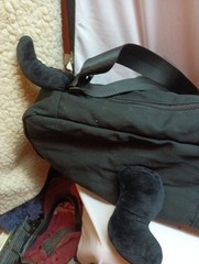 Yoga Pets Yoga Mat Carry Bag 31″ Long Plush Black Dog Has A Zipper Pocket On…