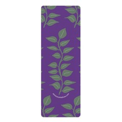 Leaf Vine Rubber Yoga Mat — Non-Slip Eco-Friendly Purple & Green Yoga Mat