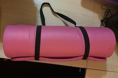 Prosource Fit Extra Thick Yoga and Pilates Mat 1/2″ – Pink with Carry Strap