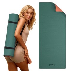Yoga Mat Non Slip, Anti-Tear 1/4″ & 2/5″ Thick TPE Yoga Mats for Women and Me…