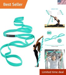 Durable 76” Stretch Strap with 10 Loops for Yoga & Physical Therapy