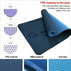 TPE Yoga Mat Exercise Fitness Eco Friendly Gym Pilates Sport Non Slip Dual Layer