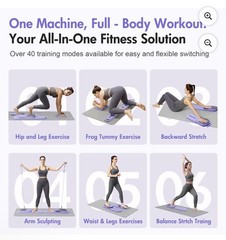 2-in-1 Pilates Split Ab Board Core Trainer w/ LCD Display Home Workout