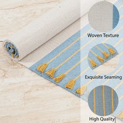 Organic Herbal Cotton Yoga Mat, Yoga Mat, 2’6FT Meditation Yoga Mat, Non- slip