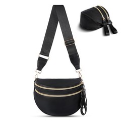 Checkered Crossbody Bag,Nylon Bum Bags for Women Crossbody,Spacious Sling Bag…