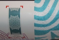 Ultra Soft Blue / White Geometric Yoga Towel Mat 24×68 YT301