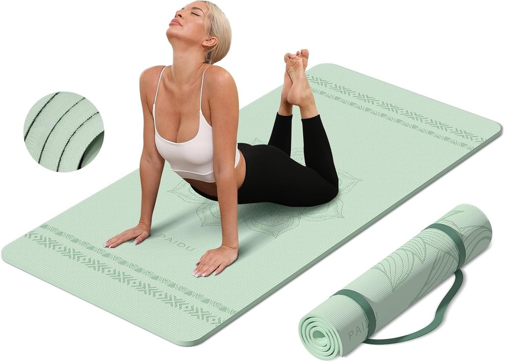 PAIDU Extra Wide 72×36 Inch 10mm Thick Non-Slip Yoga Mat