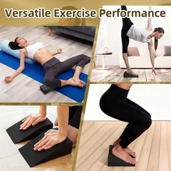 Squat Wedge Block 2 Pack Yoga Foam Incline Calf Stretcher Heel Elevated Workout