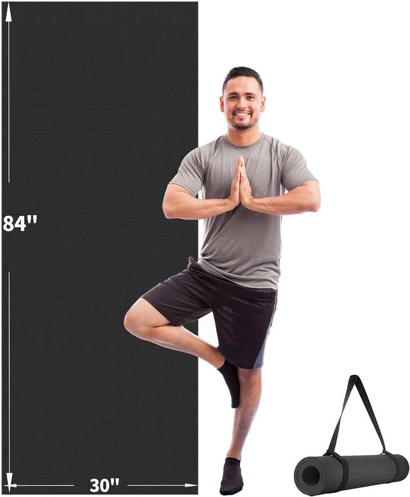 Yoga Mat for Women and Men, Extra Long and Wide Exercise Mat, Large Non