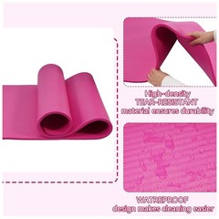 Fitvids 1/2-Inch Thick High Density Exercise Yoga Mat, Carrying Strap (Open Box)