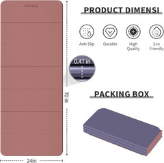 7-Fold Yoga Mat 70″X24″ – 1/2 Inch Thick Folding Exercise Mat, Compact Non-Slip