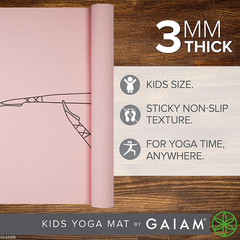 Gaiam Kids Yoga Mat Exercise Mat, Yoga for Kids with Fun Prints – Playtime for B