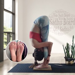 Sadhu board copper nails handmade from 100% oak wood for yoga meditation