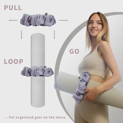 Yoga Mat Scrunchie – Stylish Yoga Mat Strap – Stretch-Fit for All Standard Ma…