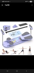 Pilates Board Reformer Set, 5 in 1 Multi-Purpose Foldable Pilates Board Purple.