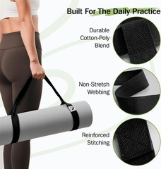 Yoga Mat Straps for Carrying, Adjustable Yoga Mat Carrier Sling Fits All Mats…