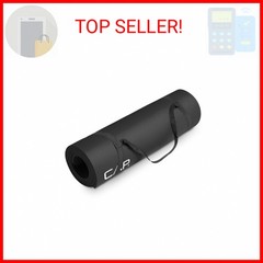 CAP Barbell Yoga Mat 1/2″ Thick with Carrying Strap – High Density Exercise Mat