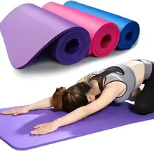 1cm Thick NBR Yoga Mat Non-Slip Exercise Fitness Pilates Gym Workout Mat