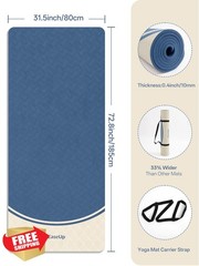 EASEUP Blue TPE Extra Thick Yoga Mat