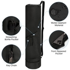 sportsnew Yoga Mat Bag, Full Zip Cargo Yoga Mat Carrier Bag with Drawstring W…