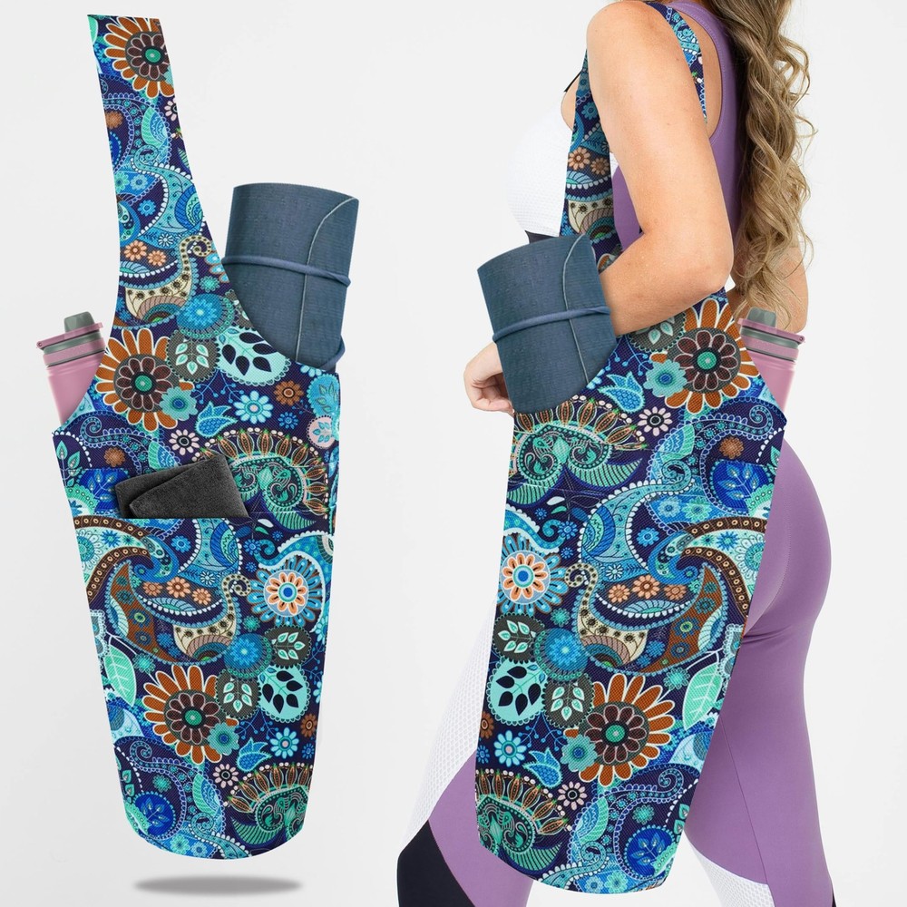 Yoga Mat Bag Yoga Tote Bag with Large Pocket and Zipper Pocket Yoga Mat Bag C…