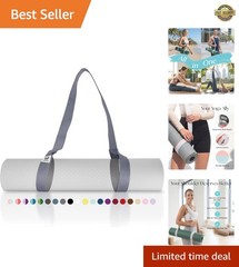 Soft & Adjustable Yoga Mat Strap for Easy Carry & Stretching – 2 Sizes Available