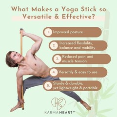 Versatile Stretching Stick: Yoga Stick & Stretch Bar with Super Sturdy Rubber…