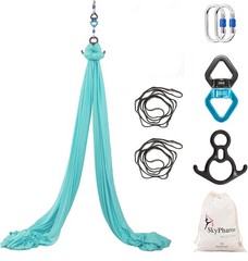 11 Yards Aerial Silks Yoga Swing Set Aerial Yoga Hammock Kit Anti-Gravity Flying