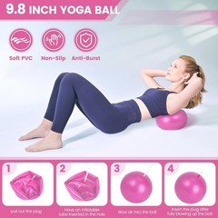 Pink Pilates Ring and Ball Set for Beginners#