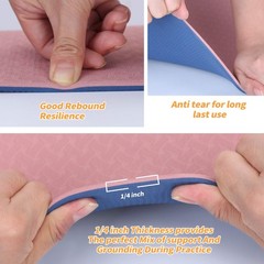 AJIEVWU Beginner’s Yoga Starter Kit Set – 6mm Thick Non-Slip Exercise Yoga Ma…