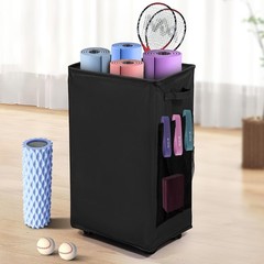 Yoga Mat Storage Racks, Home Gym Storage Rack with Wheels, Yoga Mat Holder Si…